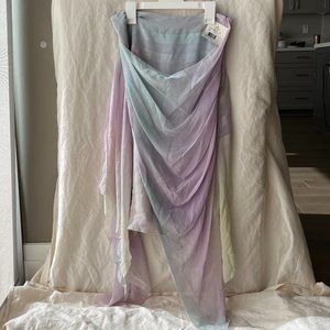 NWT Nicole Miller Ombre Silk Skirt, Size 2